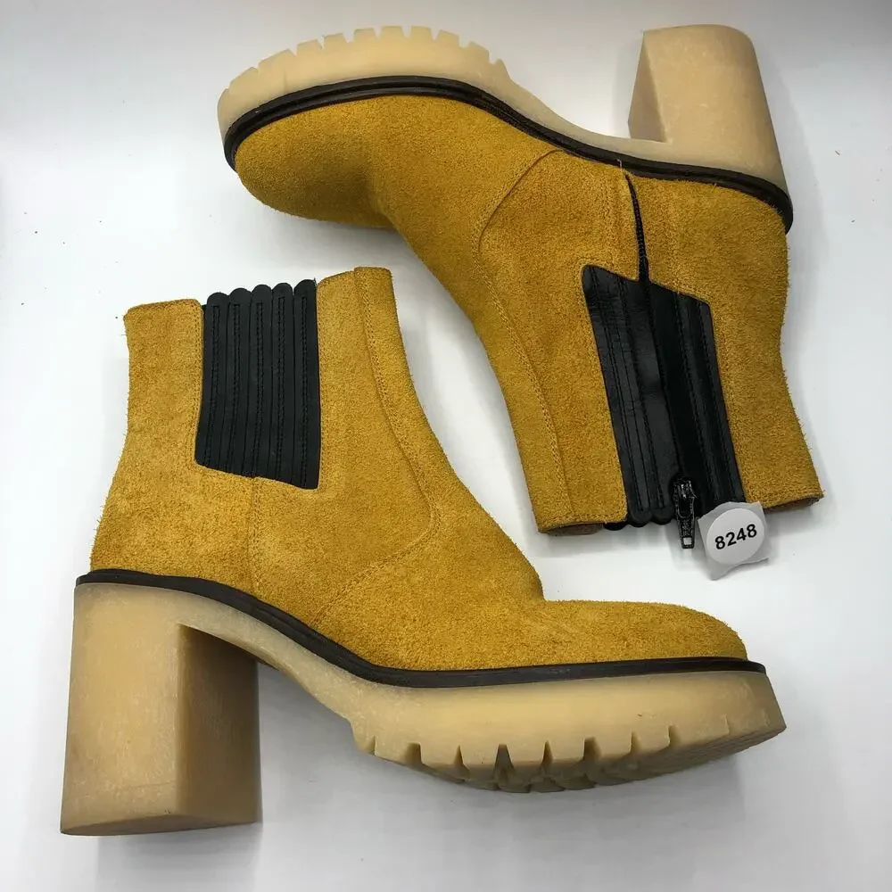 Free People James Chelsea Suede Boots Mustard Size EU 39 / US 9